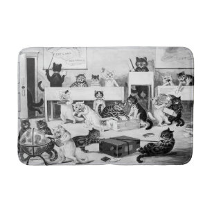 Cats Classroom Discipline, Louis Wain Bath Mat