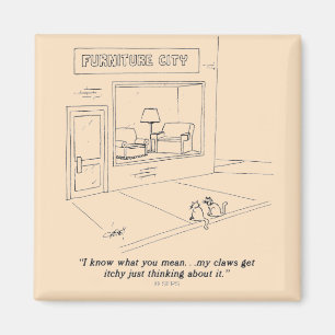 Cats Clawing Furniture Magnet