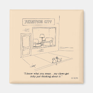 Cats Clawing Furniture Magnet
