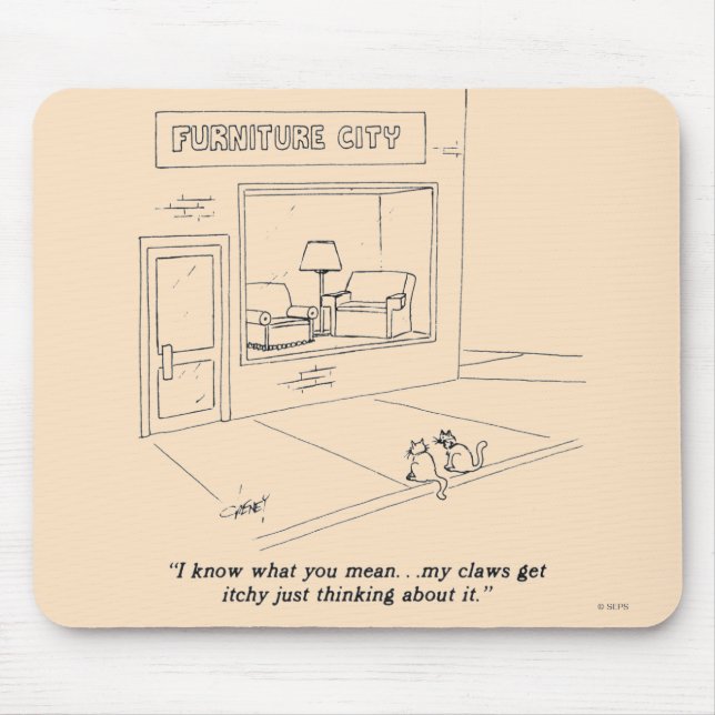 Cats Clawing Furniture Mouse Mat (Front)