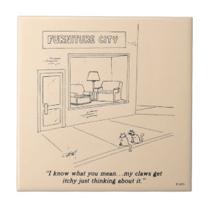 Cats Clawing Furniture Tile