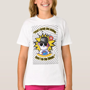cats coffee quote T-Shirt