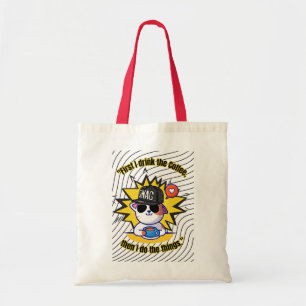 cats coffee quote tote bag