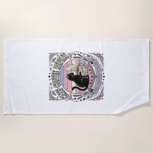 Cats Coffee Repeat Cat Tea Leaves Coffee Fortune R Beach Towel
