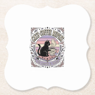 Cats Coffee Repeat Cat Tea Leaves Coffee Fortune R Paper Coaster