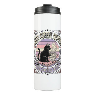 Cats Coffee Repeat Cat Tea Leaves Coffee Fortune R Thermal Tumbler