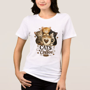 Cats & Coffee Tee