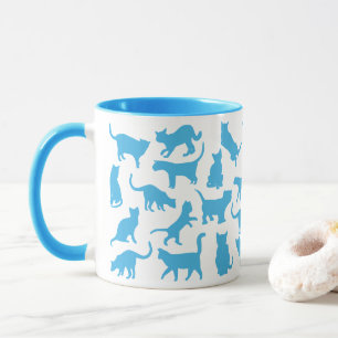 Cats Colour Baby Blue Mug