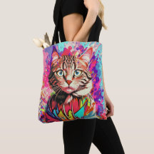 Cat's Colourful Creativity design print