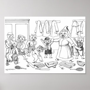 Cats (Colouring  Picture), Louis Wain Poster