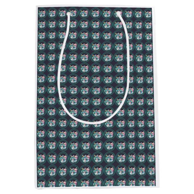 cats couple valentine Day Funny     Medium Gift Bag (Front)