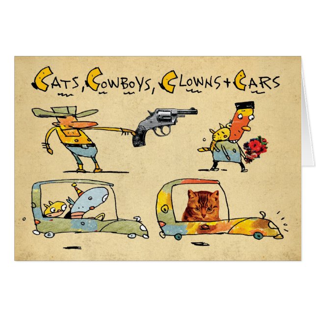 Cats, Cowboys, Clowns & Cars (Front Horizontal)