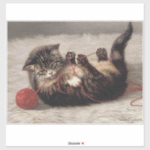 Cat's Cradle, A Cat Playing Ball of Yarn