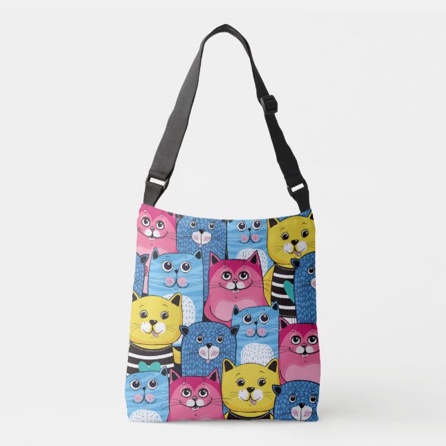 Cats Crossbody Bag (Front)
