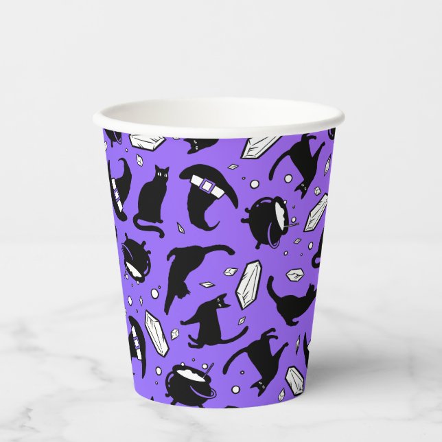 Cats, Crystals and Cauldrons Paper Cup (Front)