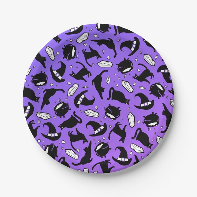 Cats, Crystals and Cauldrons - Paper Plate (Front)