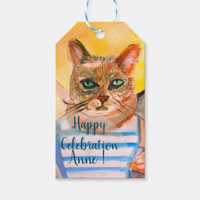 Cats Custom Personalized  Gift Tags (Front)