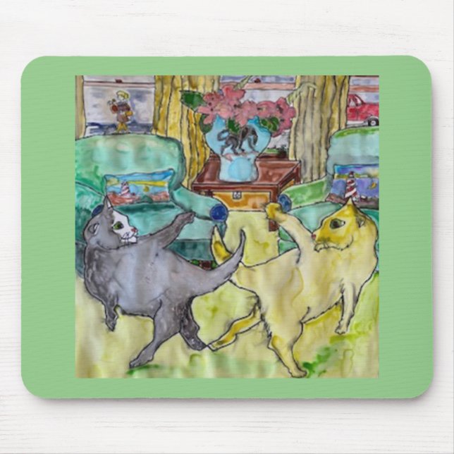 Cats 🐈 Dance Mouse Mat (Front)