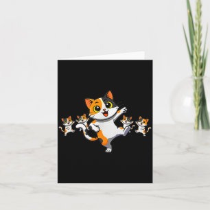 Cats Dancing Funny Cat Lover For Women Kitty Graph Card