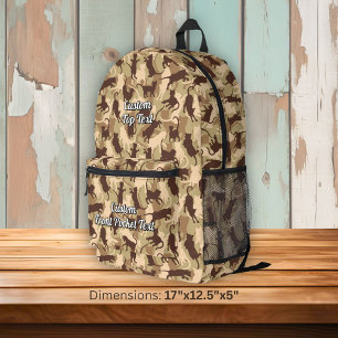 Cats Desert Camouflage Printed Backpack