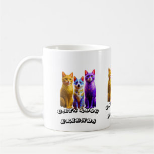 Cats & dog friend s  coffee mug