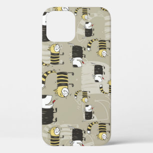 Cats & Dogs: Funny Seamless Texture iPhone 12 Case