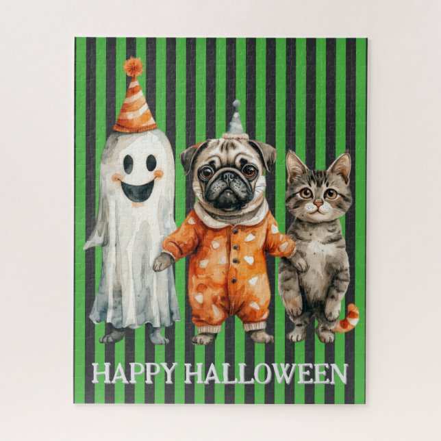 Cats & Dogs Halloween Puzzle (Vertical)