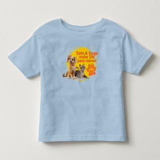 Cats & Dogs Make Life Paw-some! Toddler T-Shirt