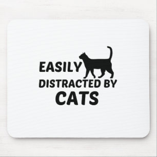 CATS EASILY DISTRACTED MOUSE MAT