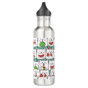 Cats Eating Watermelon 710 Ml Water Bottle