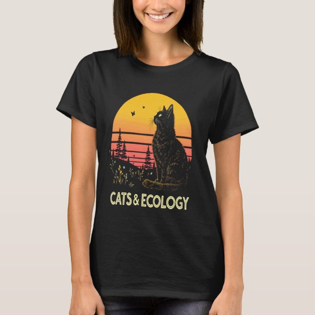 Cats Ecology Nature Conservation T-Shirt (Front)