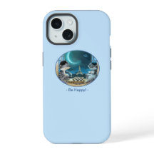 Cats Eiffel Tower - Night Happy Phone Case