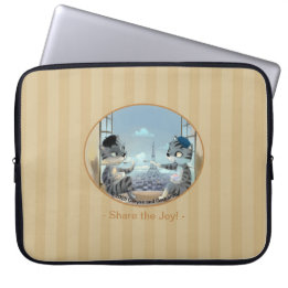Cats & Eiffel Tower - Paris J Laptop Sleeve (Var)