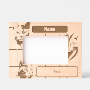 cats engraved frames