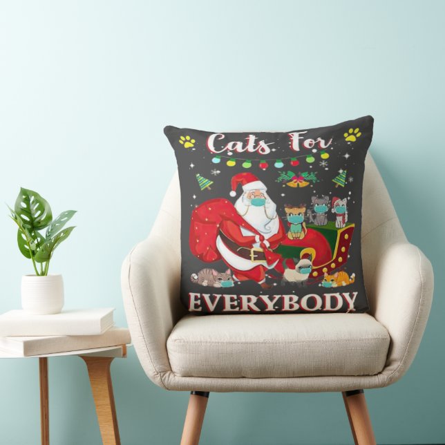 Cats Everybody Christmas Cushion (Chair)
