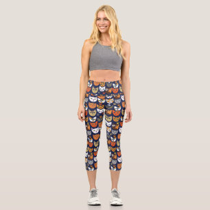 Cats Everywhere Cat Person Capri Leggings