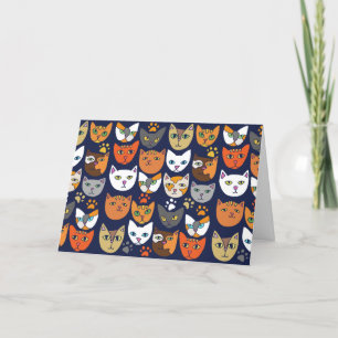 Cats Everywhere Cat Person Holiday Card