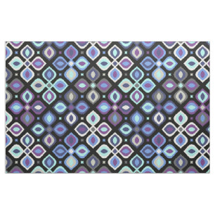 Cats-eye 70's inspired geometric floral fabric