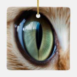 Cat's Eye Ceramic Ornament