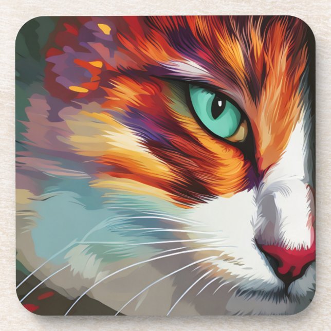 Cat's Eye Design Coaster (Front)