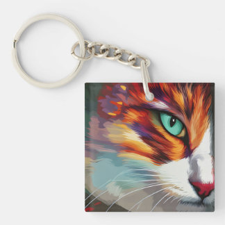 Cat's Eye Design Key Ring