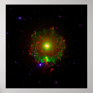 Cat's Eye Nebula or NGC 6543 Colour Composite, ZGO Poster