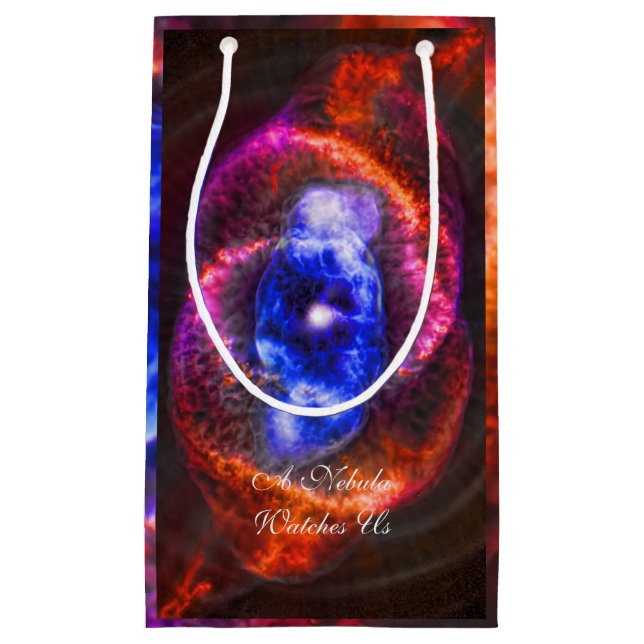 Cats Eye Nebula outer space picture Small Gift Bag (Front)