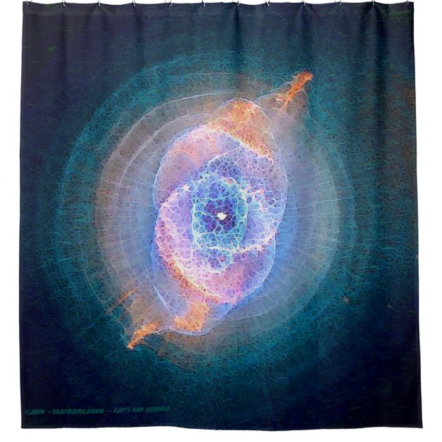 Cat's Eye Nebula Shower Curtain (Front)