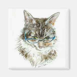 Cat's Eye Reading Glasses CAT Magnet