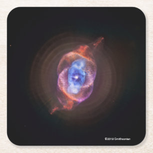 Cat's Eye Square Paper Coaster