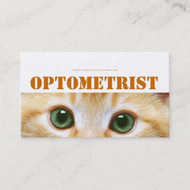 Cats eyes card (Front)