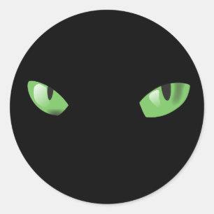 Cats Eyes in the Dark Classic Round Sticker