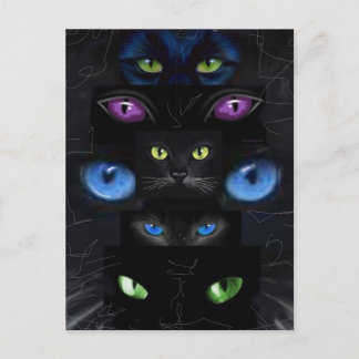 Cat's eyes postcard