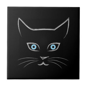 Cat's face tile